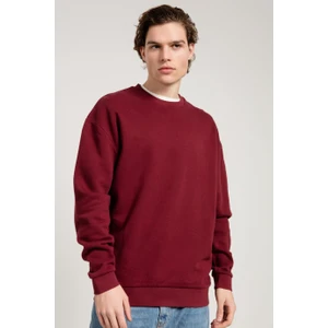 Jahr Marc Oversize Asit Yıkamalı Bordo Erkek Sweatshirt