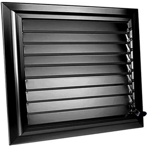 Panjur Fan 20X20 cm Aspiratörlü - Fanlı Alüminyum Hareketli Yüzeysel Siyah Banyo Wc Menfezi Miktar; 1000