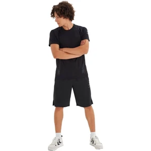 931427-2001 Normal Bel Regular Fit Düz Siyah Erkek Şort