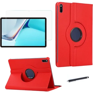 wowacs Huawei Matepad 11 2021 Tablet Kılıf Seti Standlı Pu Deri Kılıf + Temperli Ekran Koruyucu + Kalem