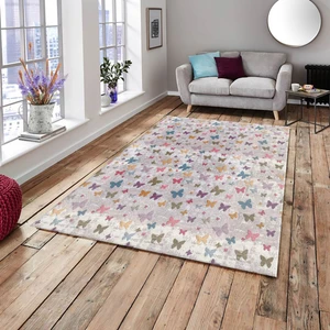 Meka Home Yeni Kelebek Lastikli Kadife Halı Örtüsü