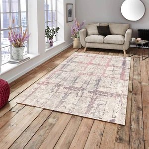 Meka Home Jet Pembe Model Lastikli Kadife Halı Örtüsü