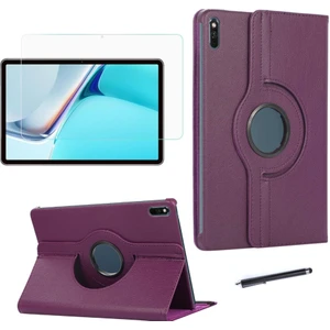 wowacs Huawei Matepad 11 2021 Tablet Kılıf Seti Standlı Pu Deri Kılıf + Temperli Ekran Koruyucu + Kalem