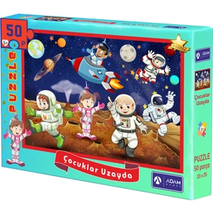 Adam Games Çocuklar Uzayda 50 Parça Puzzle Yapboz