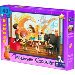 Adam Games Müzisyen Çocuklar 40 Parça Puzzle Yapboz