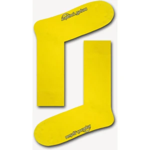 Neşeli Çoraplar Sarı Düz Basic Kadın Çorap