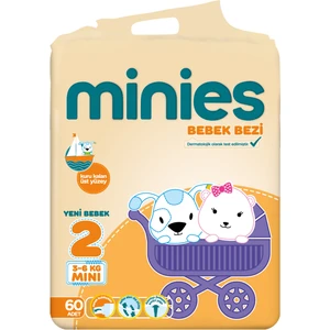 Bebek Bezi Mini 2 Beden 3-6 kg 60 Adet