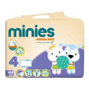 Bebek Bezi Maxi 4 Beden 7-14 kg 2 x 44 88  Adet
