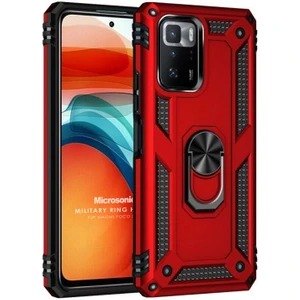 Xiaomi Poco X3 Gt Kılıf Military Ring Holder Kırmızı