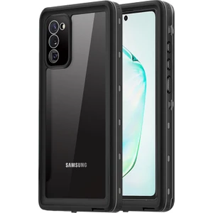 Samsung Galaxy Note 20 Kılıf Waterproof 360 Full Body Protective Siyah