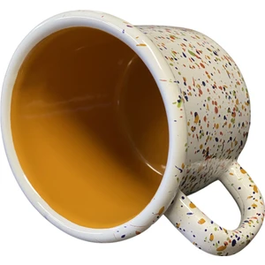 Sıçratma Desenli Emaye Kupa 350ML (Çorba Kupası)