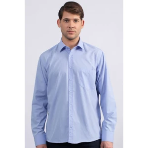 Klasik Fit Rahat Kesim Cotton Efekt Poplin Erkek Gömlek