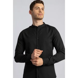 Slim Fit Dar Kesim Hakim Yaka Erkek Gömlek