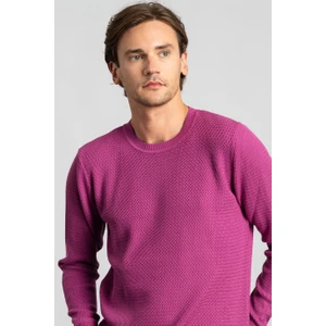 Slim Fit Dar Kesim Armürlü Erkek Kazak