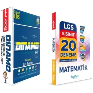 Tonguç Akademi 8. Sınıf Dinamo Tüm Dersler Soru Bankası Set ve Netfen Matematik 20 'li 10 Sıralı-10 Genel Deneme