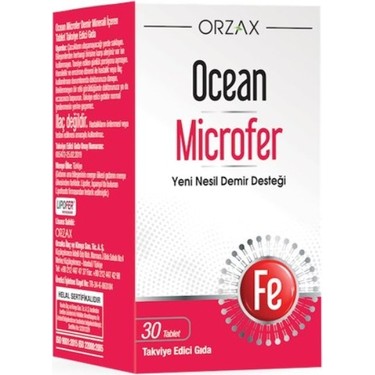 Orzax Ocean Microfer Takviye Edici Gıda 30 Tablet Fiyatı