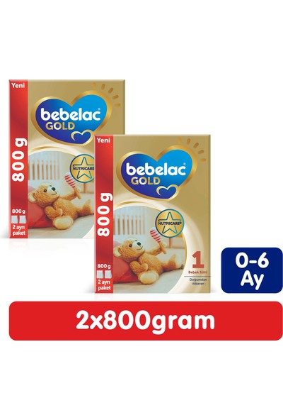 Bebelac Gold 1 Bebek Sütü 1600 gr (800 gr + 800 Gr) 0-6 Ay