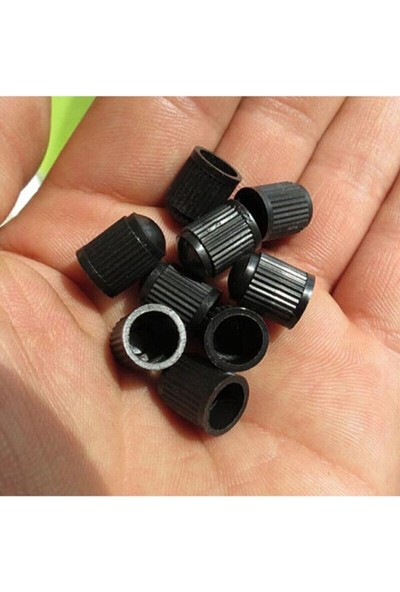 Asroya 40 Adet Üniversal Siyah Plastik Standart Lastik Sibop Kapağı Seti
