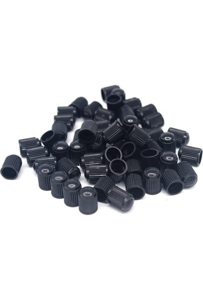 Asroya 40 Adet Üniversal Siyah Plastik Standart Lastik Sibop Kapağı Seti