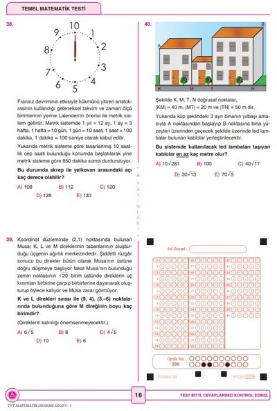 A Yayınları Matmaster TYT Matematik 10 Deneme Bekosistem (Ciltli)