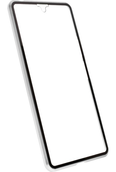 Dacare Xiaomi Redmi Note 10 Pro 4g/note 10 Pro Max Için Metal Çerçeve + Çift Taraflı Temperli Cam Telefon Kılıfı - Gümüş (Yurt Dışından)