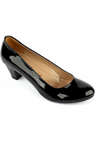 Smyrna Kadın Siyah Klasik Topuklu Ayakkabı-2