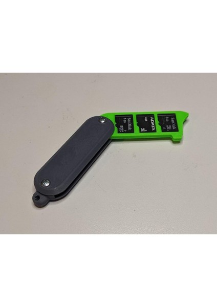 Mikro Sd Kolay Kaldırma Delikleri Ile Kart Anahtarlık Tutucu Plastik Aparat