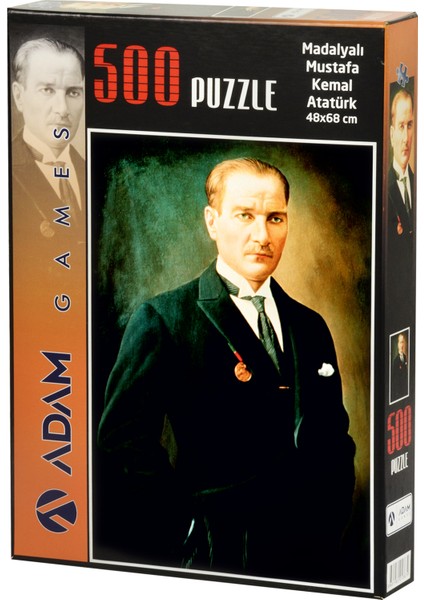 Adam Games Madalyalı Mustafa Kemal Atatürk 500 Parça Puzzle Yapboz