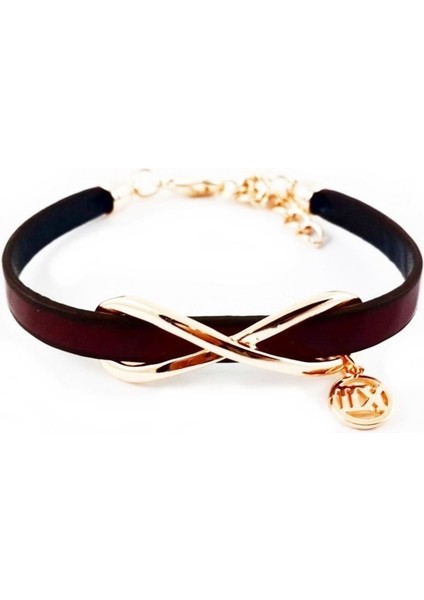 Romen Rakamlı Sonsuzluk Deri Bileklik