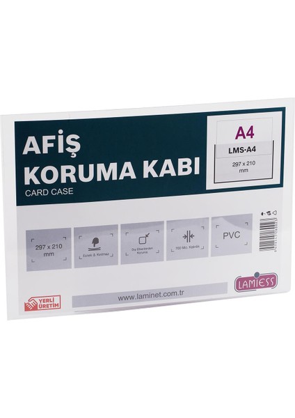 A-4 297X210 mm Afiş Koruma Kabı