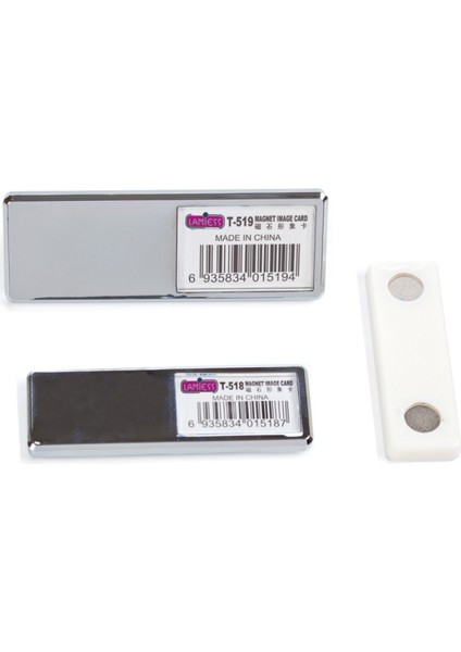 T-518B Siyah Mıknatıslı Yaka Isimliği 25'li