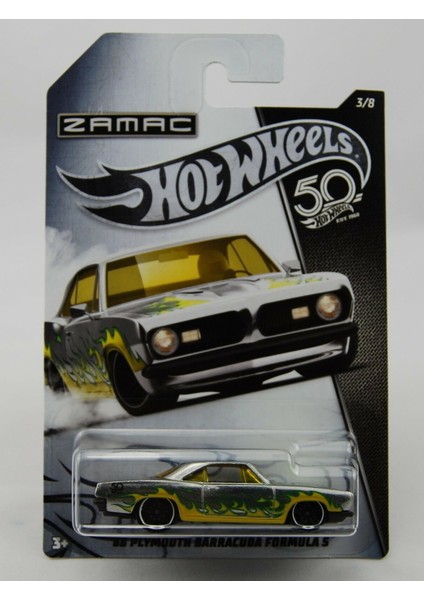 Hot Wheels Hot Wheels '68 Plymouth Barracuda Formula S (50.yıl Zamac Serisi 3/8)