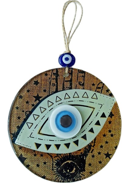 Nazar Boncuklu Göz Desenli Füzyon Cam Duvar Süsü fiyatları