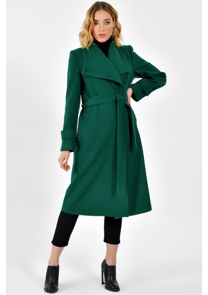 Z6645 Dewberry Kadın Palto-Açık Yeşil modelleri