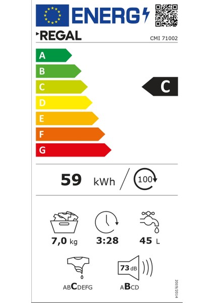 CMI 71002 7 kg 1000 Devir Çamaşır Makinesi