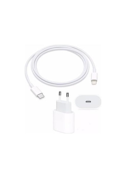 Apple iPhone Uyumlu 20WATT 13/13 Pro/12/12 Pro Max Hızlı Şarj Aleti Seti 20W Adaptör