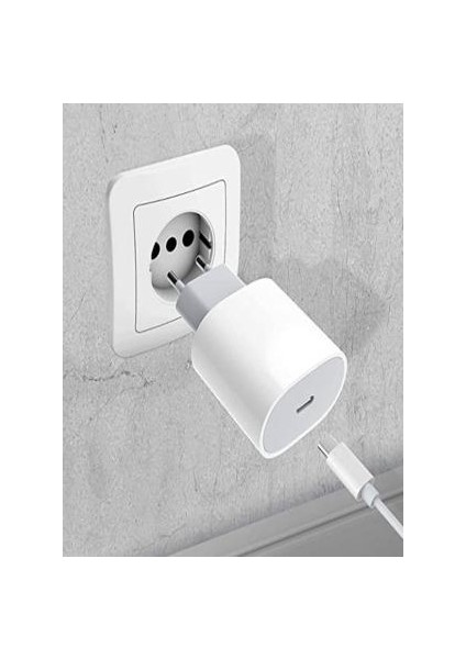 Apple iPhone Uyumlu 20WATT 13/13 Pro/12/12 Pro Max Hızlı Şarj Aleti Seti 20W Adaptör