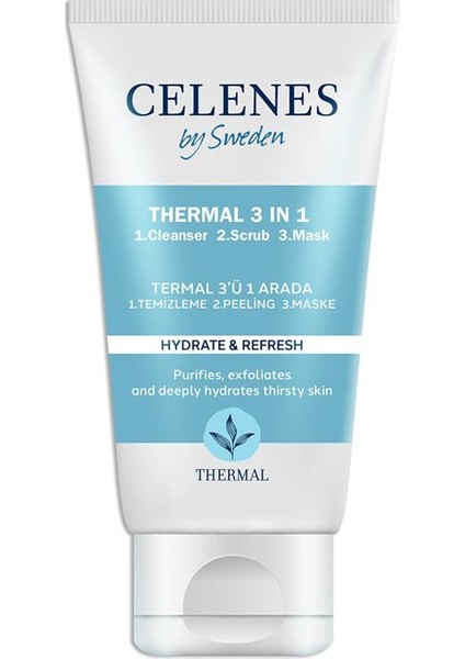 Thermal 3'ü 1 Arada Yıkama Peeling Maske 150 ml