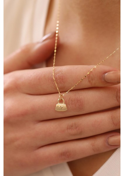 14 Ayar Altın Çanta Ince Aynalı Zincir Kolye fırsatları