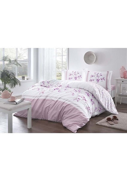 Nevresim Takımı Ranforce Tek Kişilik Pembe Florıd modelleri