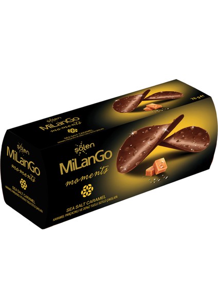 Milango Moments Karamel ve Vişne Parçacıklı Sütlü Çikolata 76 gr x 2