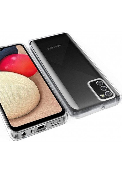 Samsung Galaxy A02S Kılıf 360 Şeffaf Ön Arka Korumalı Silikon