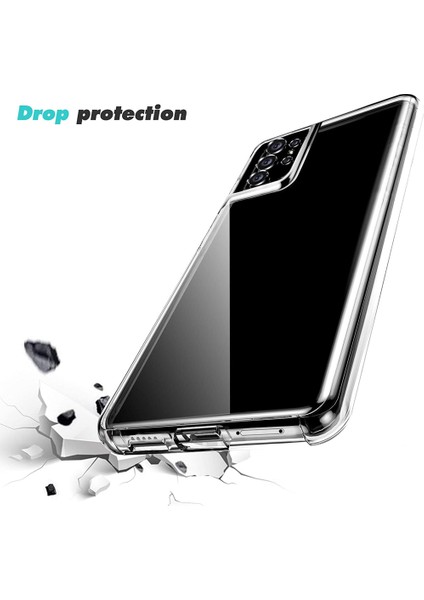 Samsung Galaxy S21 Ultra Kılıf 360 Şeffaf Ön Arka Koruma Silikon