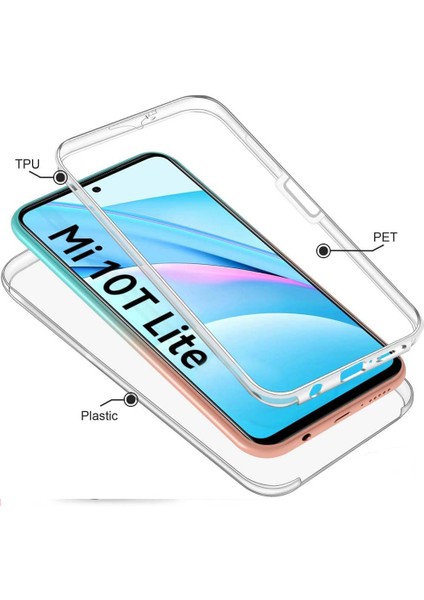 Xiaomi Mi 10T Lite 360 Kılıf Şeffaf Ön Arka Korumalı Silikon