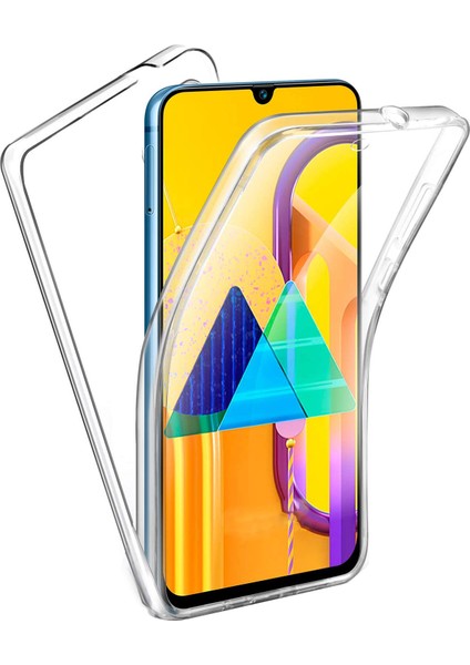 Samsung Galaxy M21 360 Kılıf Şeffaf Ön Arka Korumalı Silikon