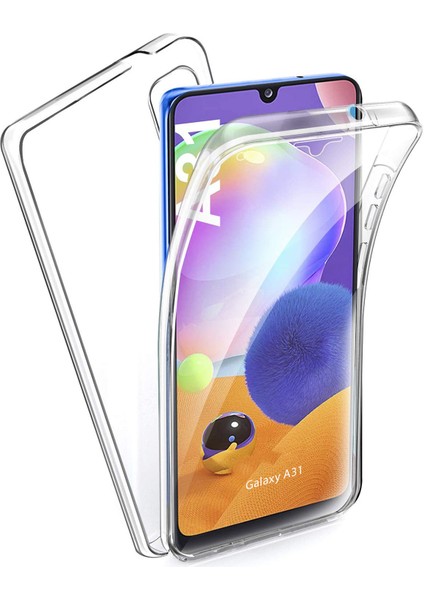 Samsung Galaxy A31 360 Kılıf Şeffaf Ön Arka Korumalı Silikon