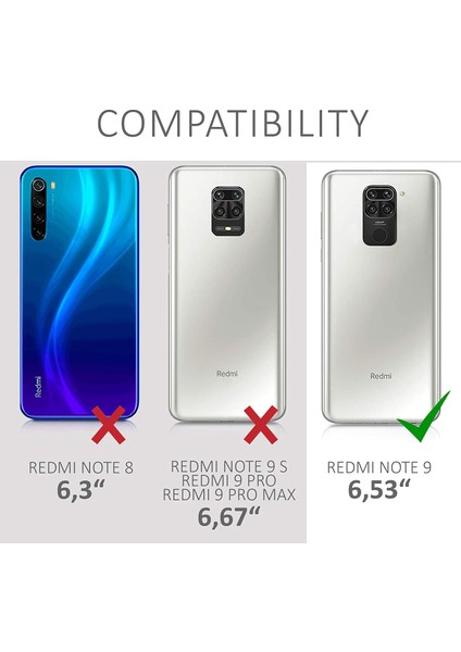 Xiaomi Redmi Note 9 360 Kılıf Şeffaf Ön Arka Silikon