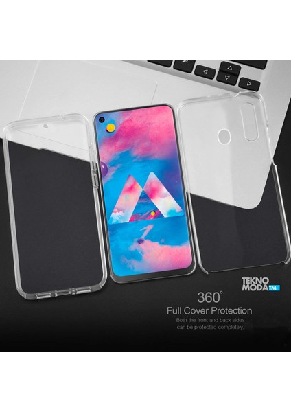 Samsung Galaxy M40 360 Kılıf Şeffaf Ön Arka Silikon M 40