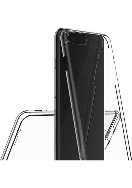 Apple iPhone Se 2020 360 Kılıf Silikon Şeffaf Ön Arka