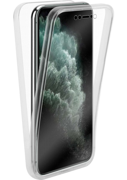 Apple iPhone 11 Pro Max (6,5 ) 360 Kılıf Silikon Şeffaf Ön Arka
